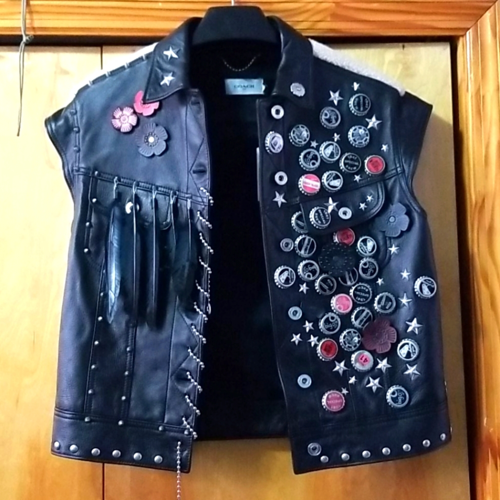 Coach leather vest SLV custom 215523JAX size 4